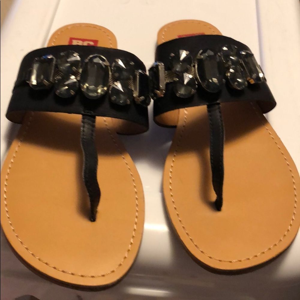 Black jeweled Sandals